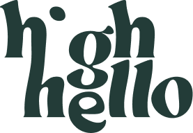 High Hello logo green